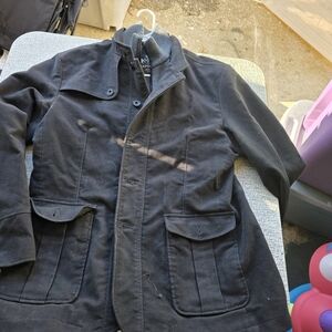 Express Men's Black Military Jacket